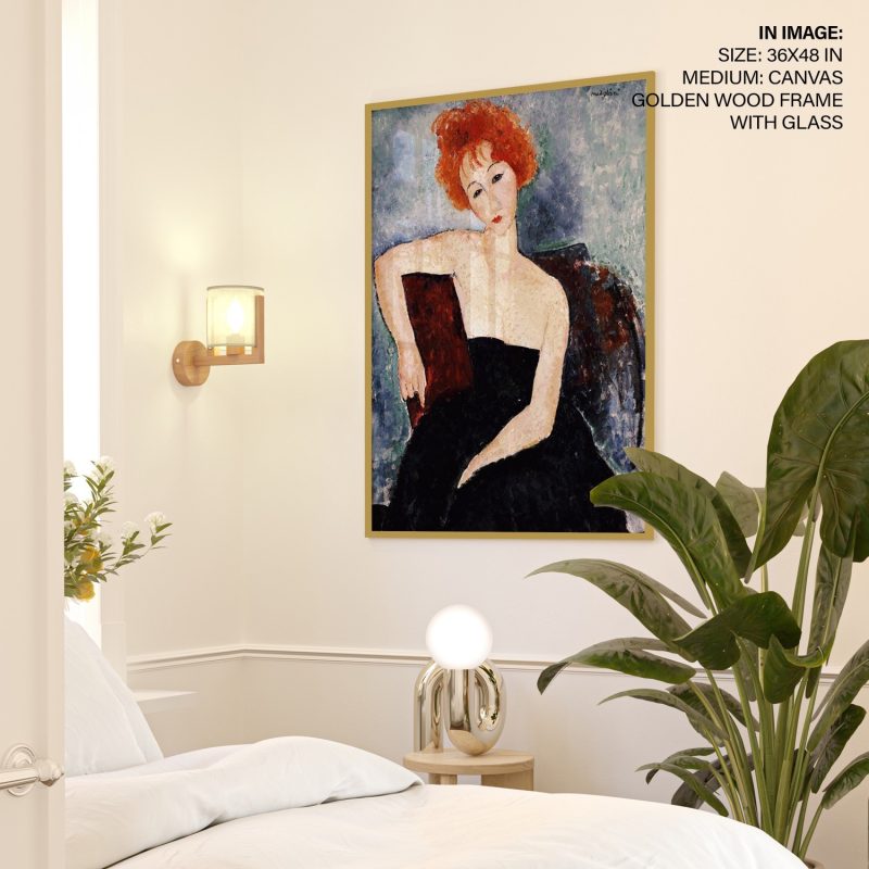 Red headed Girl in Evening Dress by Amedeo Modigliani (1918)