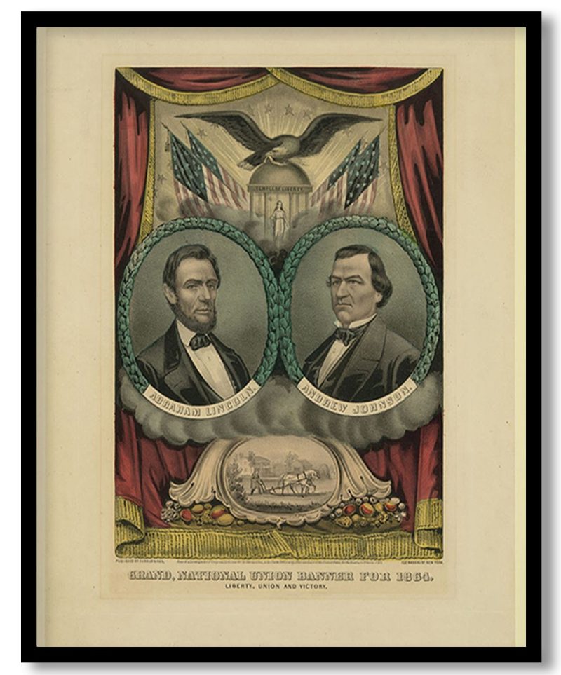 Republican presidential ticket by Currier And Ives (1864)