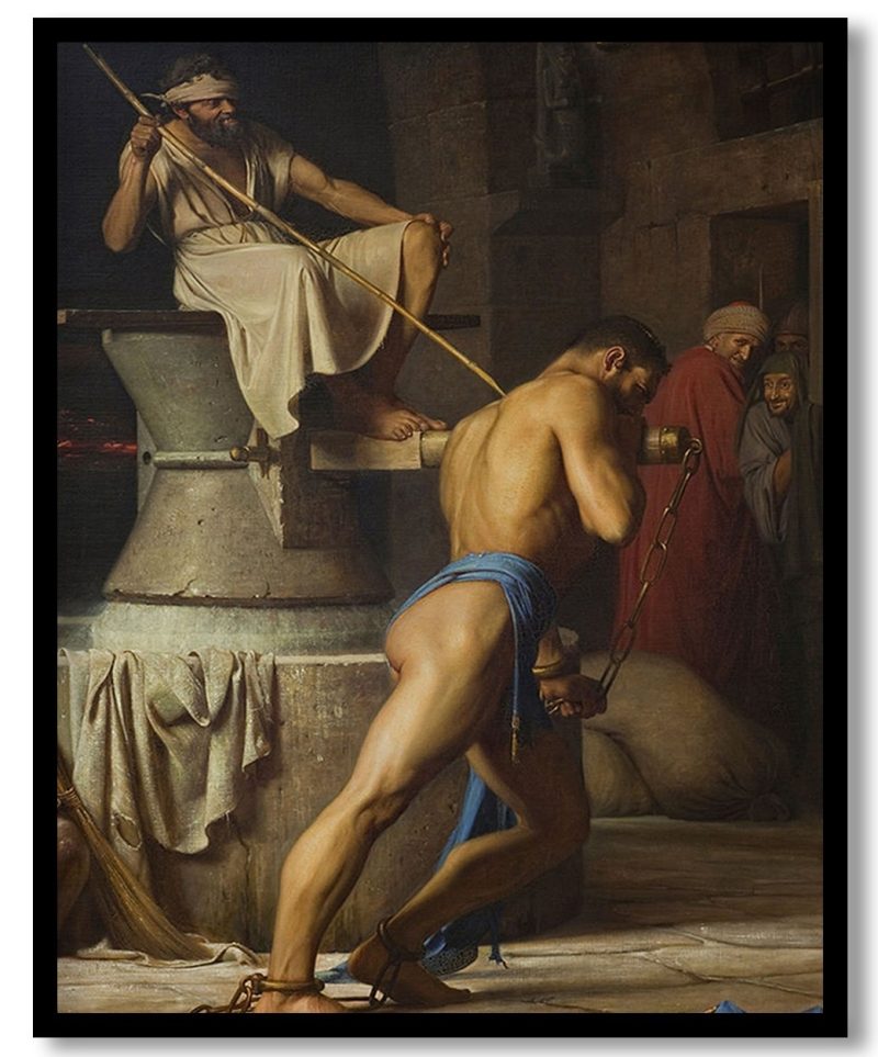 Samson and the Philistines (Samson in the Threadmill) by Carl Bloch (1863)