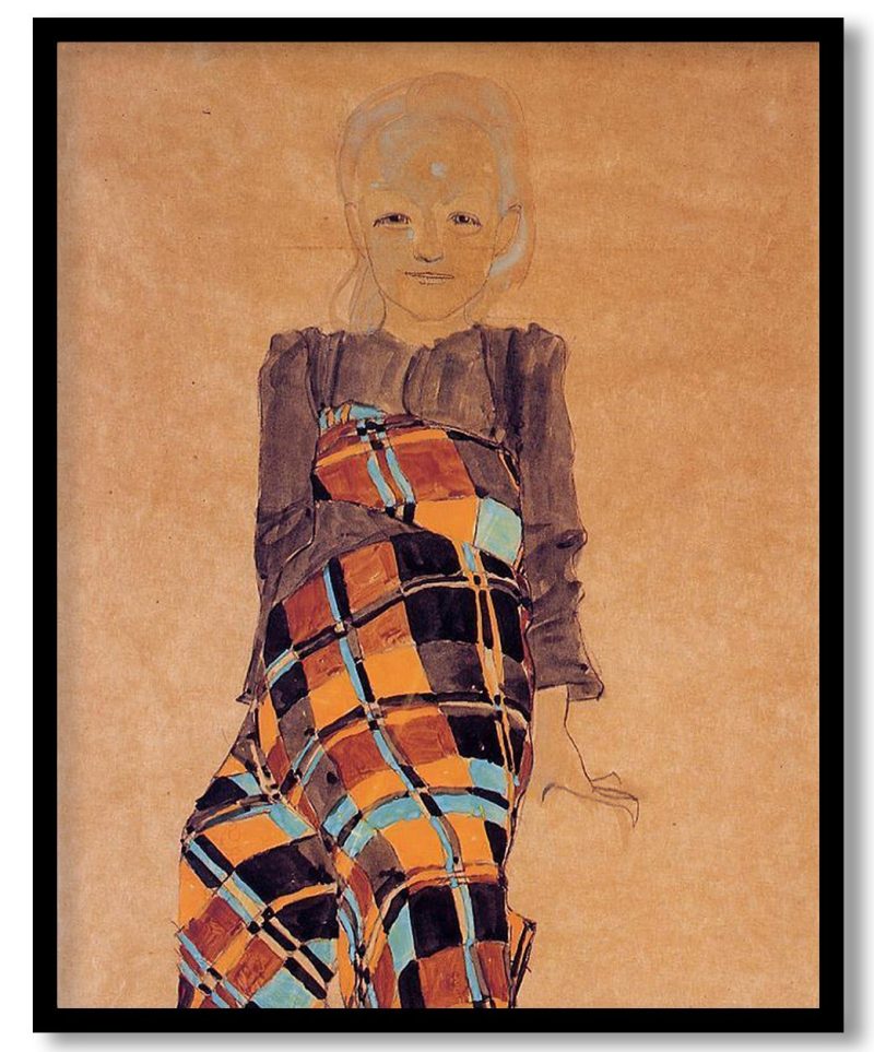 Seated Girl by Egon Schiele (1910)