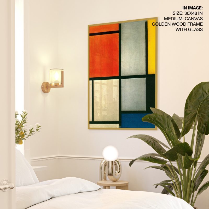 Tableau 3 With Orange -Red, Yellow, Black, Blue And Gray by Piet Mondrian (1921)