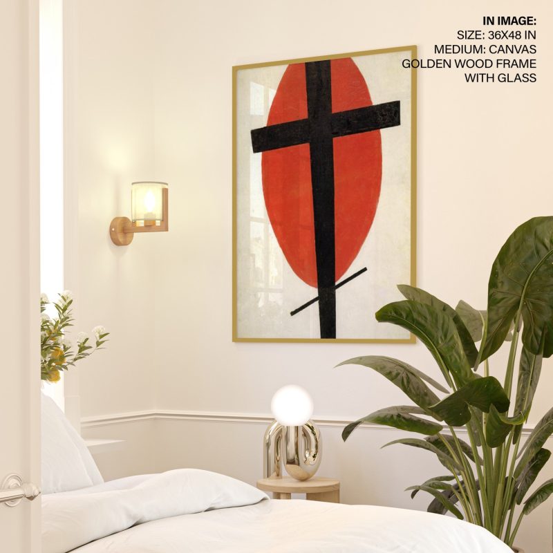 The Black Cross On A Red Oval by Kazimir Malevich (1921)