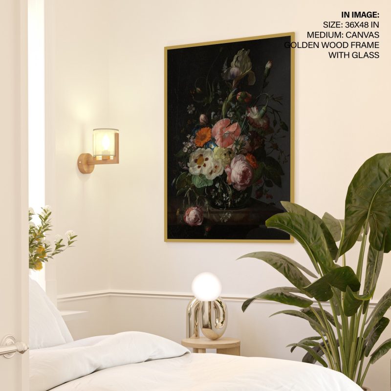 Still Life With Flowers On A Marble Slab by Rachel Ruysch (1716)
