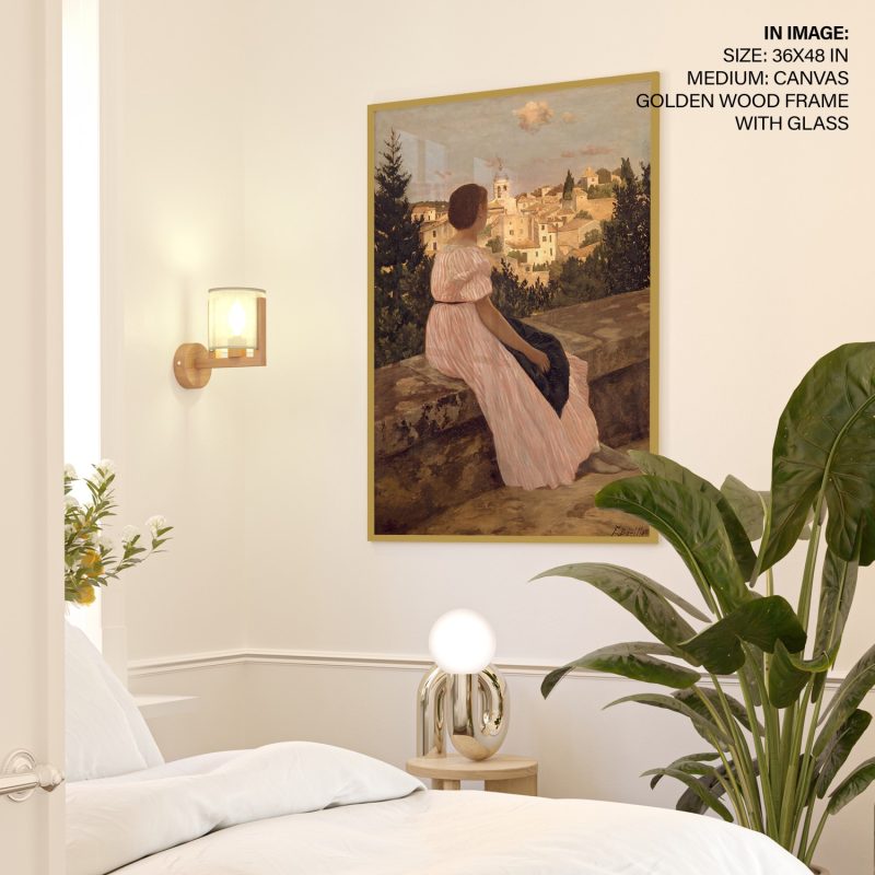 Wall Art | The Pink Dress by Frederic Bazille (1864) | Small to XXXL Sizes   50+ Framing Styles  Non Toxic