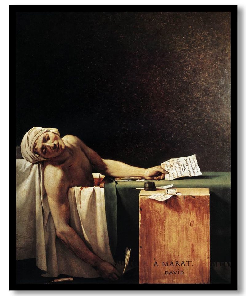 The Death of Marat by Jacques Louis David (1793)