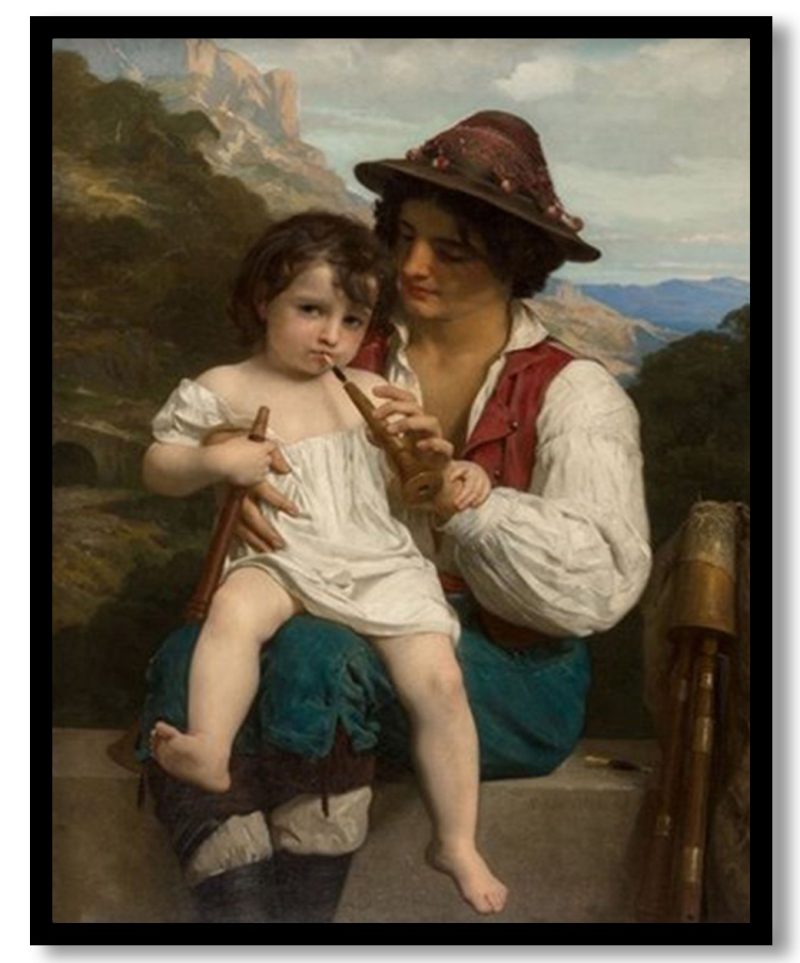 The Flute Lesson by William Adolphe Bouguereau (1868)