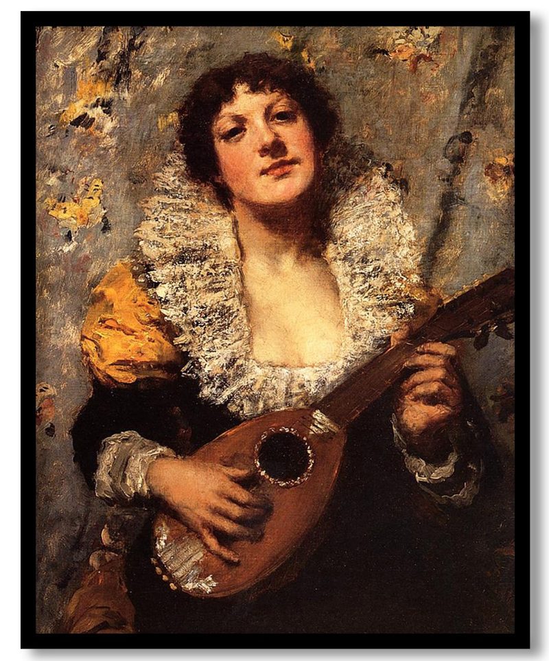 The Mandolin Player by William Merritt Chase (1878-1879)