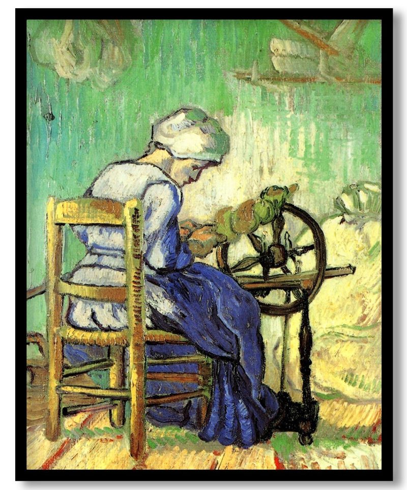 The Spinner (after Millet) by Vincent van Gogh (1889)