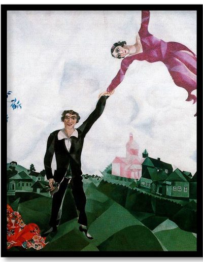 Wall Decor | The Promenade by Marc Chagall (1918) | Custom Size