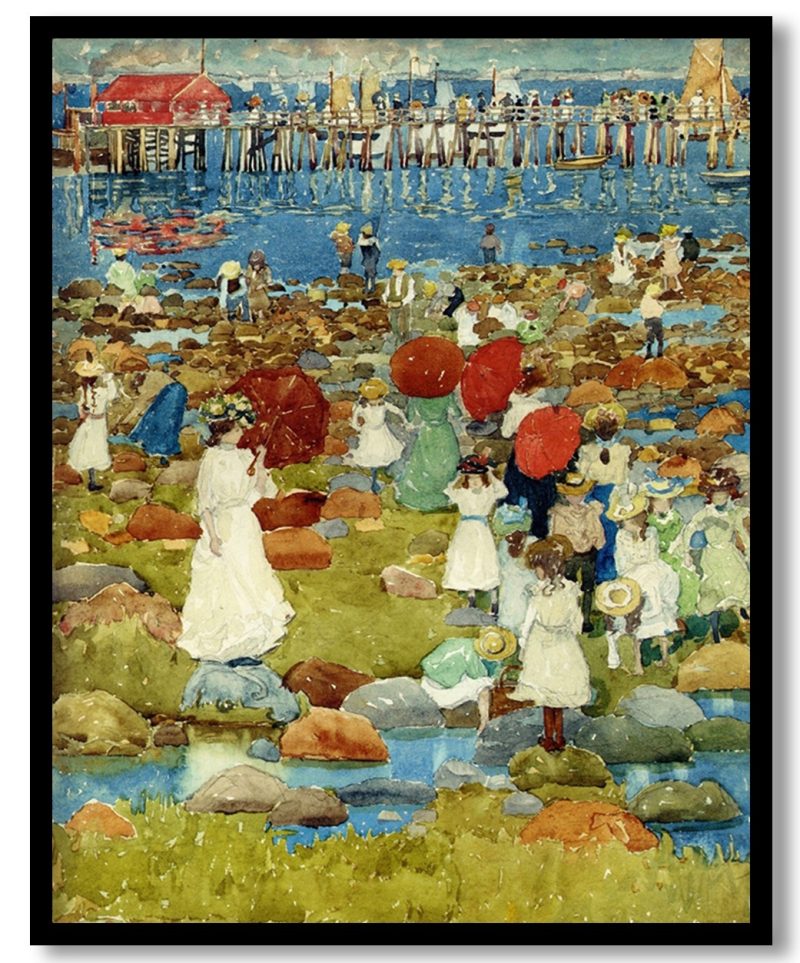 The Stony Beach, Ogunquit by Maurice Prendergast (1896-1897)