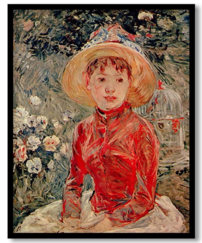 The red blouse by Berthe Morisot (1885)