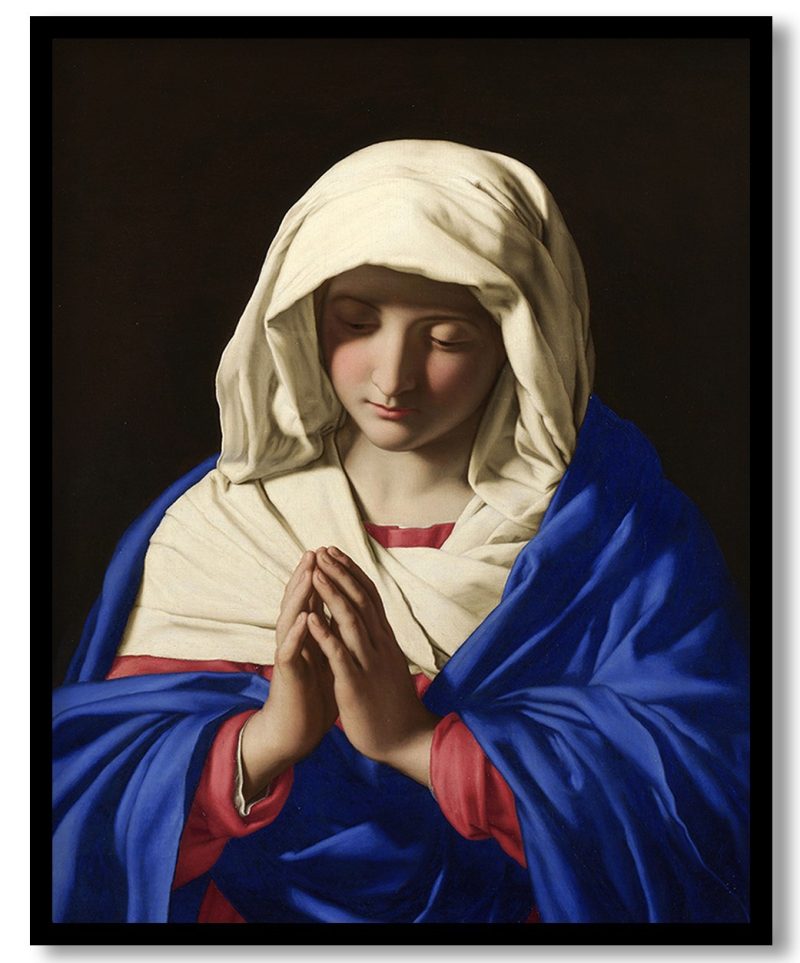 The Virgin in Prayer by Sassoferrato (1645)