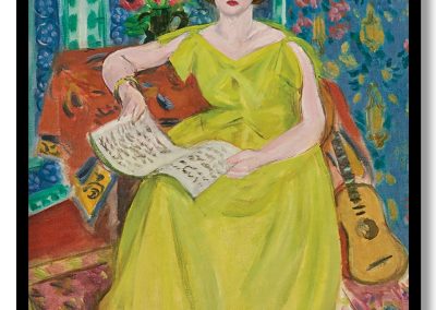 Matisse マチス 黄色いドレスの女性- 挿画集『ポートレイト』リトグラフ Wall Art | The Woman In Wellow by Henri Matisse (1923) | Small to