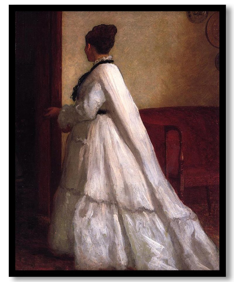 Woman in a White Dress by Eastman Johnson (1873)