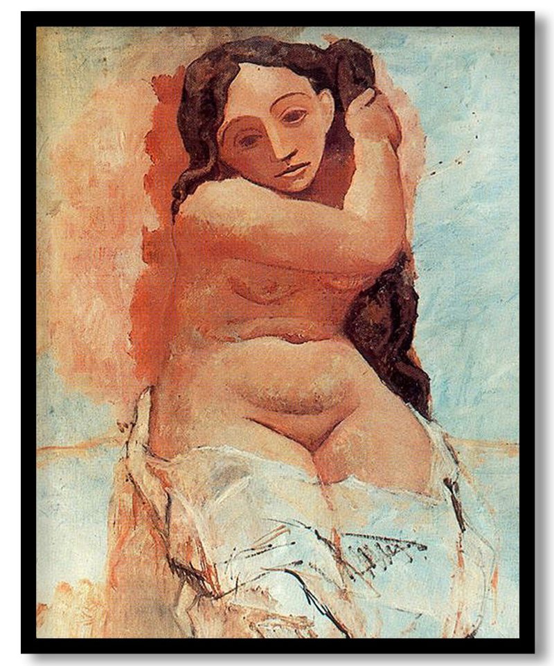 Woman Plaiting Her Hair by Pablo Picasso (1906)