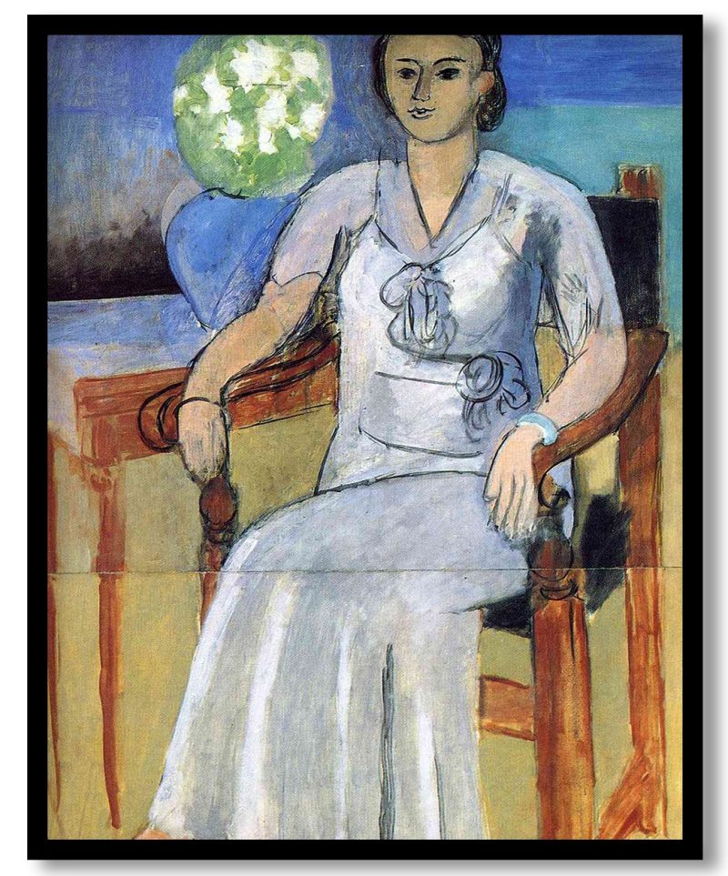 Woman with a White Dress by Henri Matisse (1933-1934)
