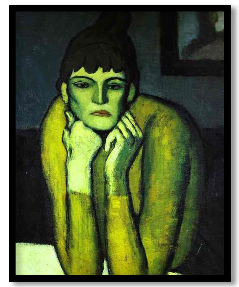 Woman with chignon by Pablo Picasso (1901)