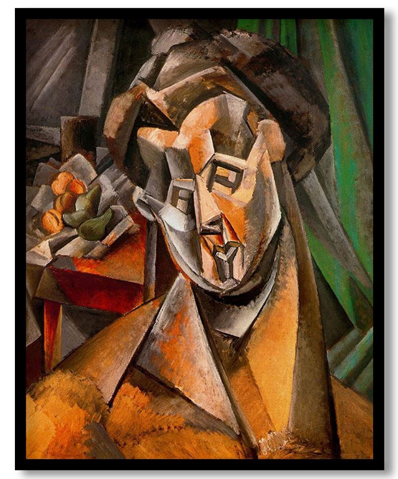 Woman and pears (Fernande) by Pablo Picasso (1909)