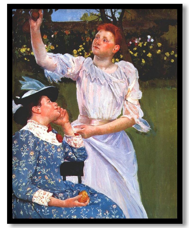 Young Woman Picking Fruit by Mary Cassatt (1891-1892)