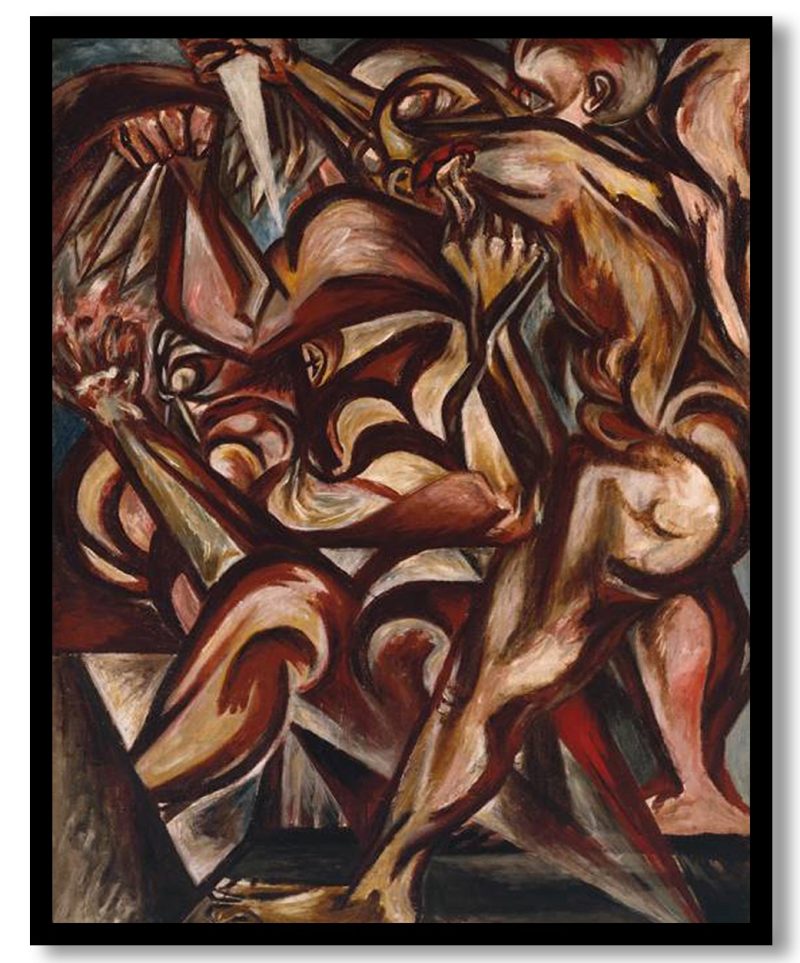 Untitled (Naked Man with Knife) by Jackson Pollock (1938-1940)