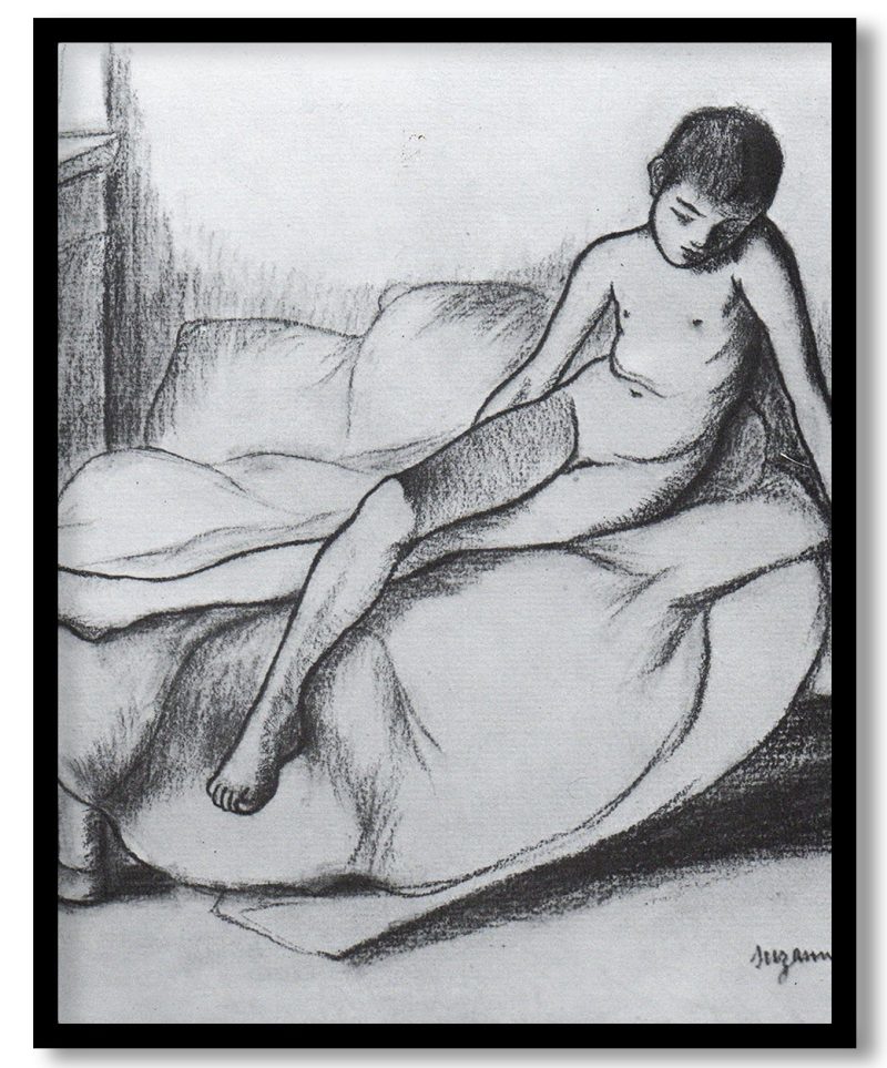 Utrillo Nude Sitting on a Couch by Suzanne Valadon (1895)