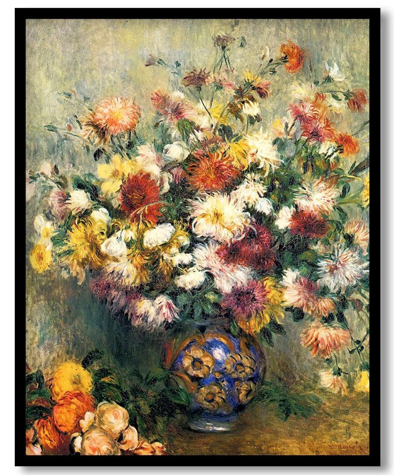 Vase of Chrysanthemums by Pierre Auguste Renoir (1880-1882)