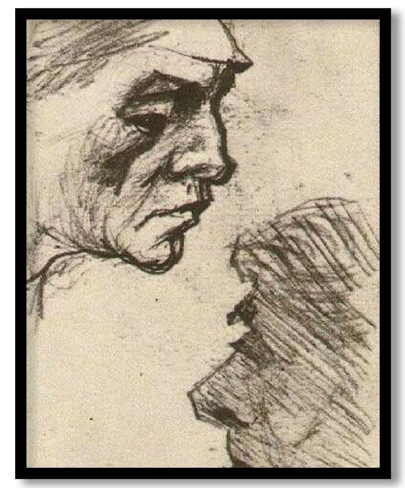 Two Heads of Men by Vincent van Gogh (1885)