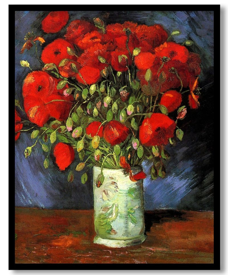 Vase with Red Poppies by Vincent van Gogh (1886)