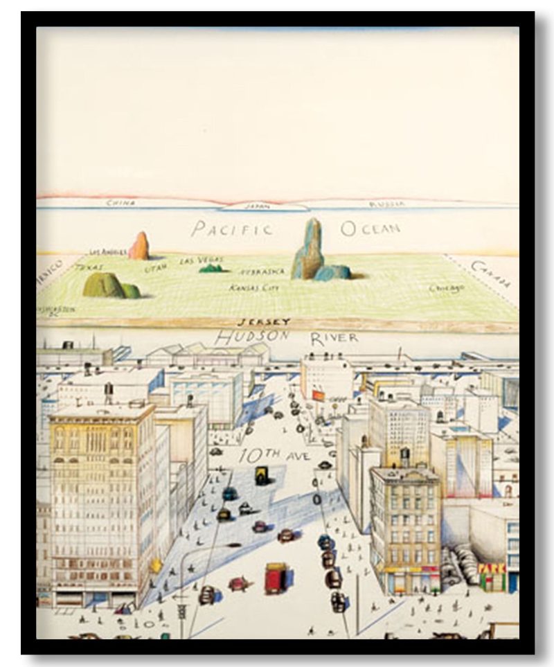 View of the World from 9th Avenue by Saul Steinberg (1976)