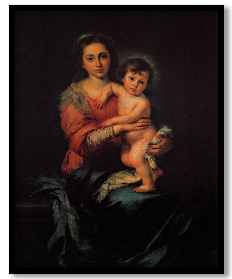 Virgin with Child by Bartolome Esteban Murillo (1650)
