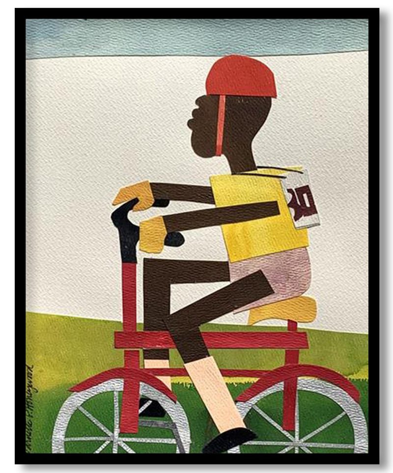 West Indian Cyclist by Varnette Honeywood (1984)