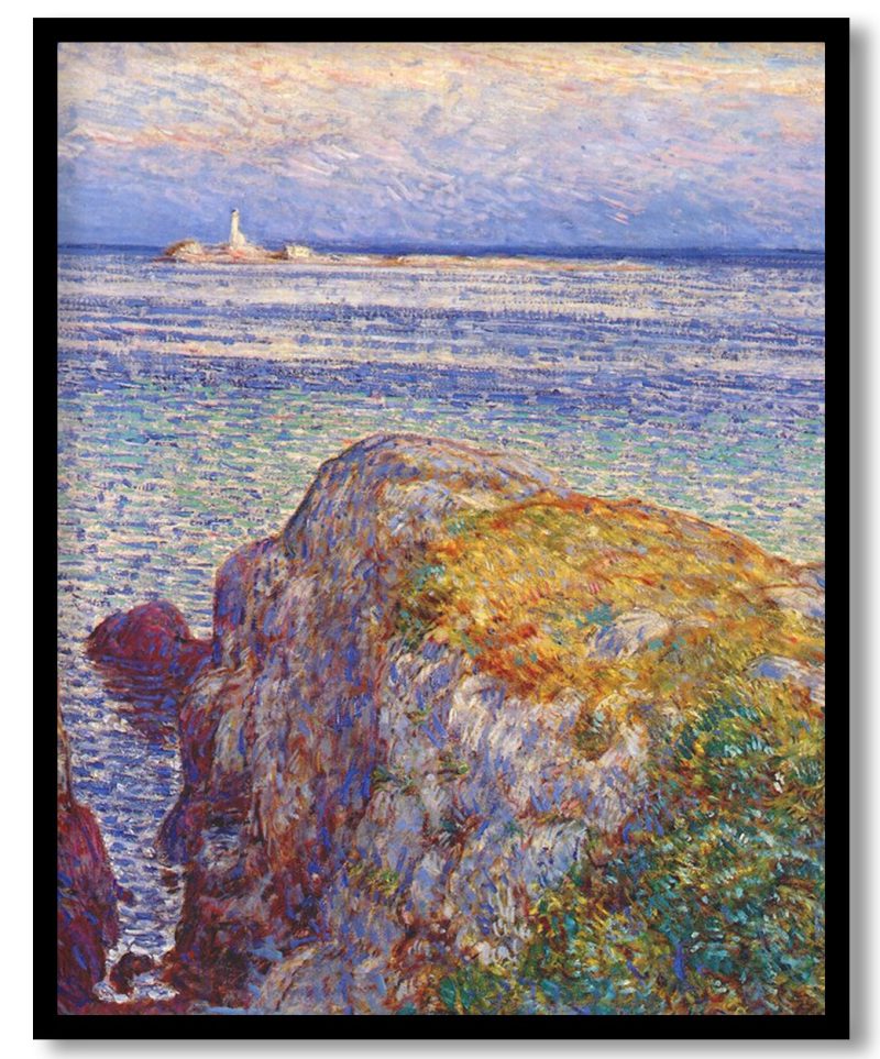 White island light (isles of shoals at sundown) by Childe Hassam (Unknown)