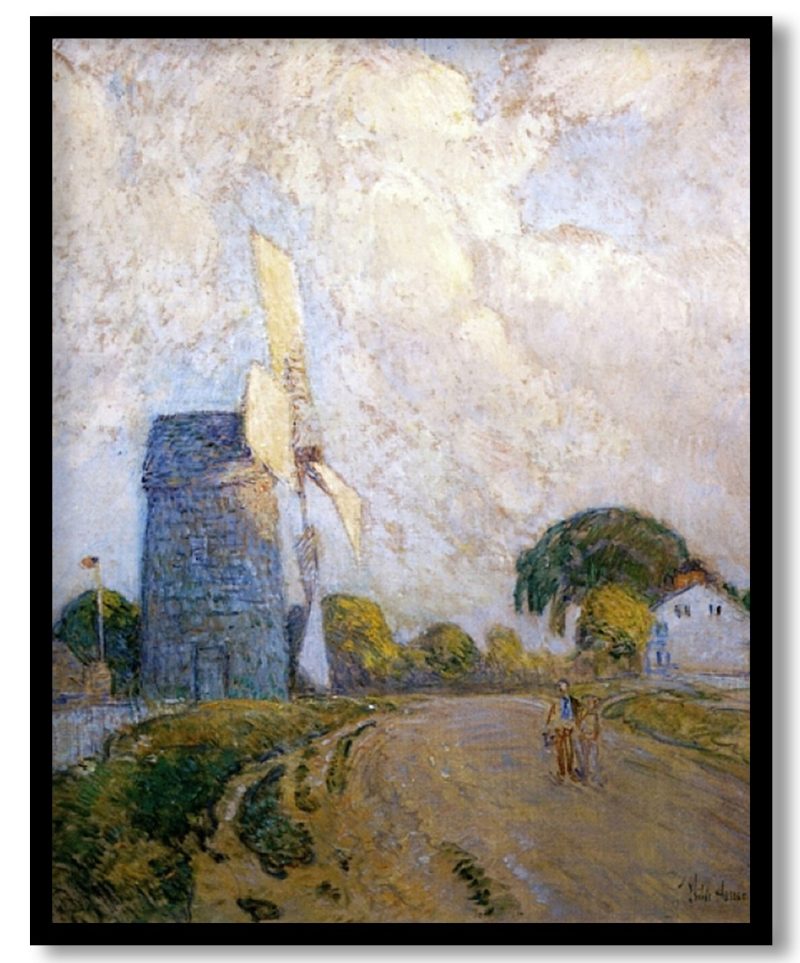 Windmill at Sundown, East Hampton by Childe Hassam (1898)