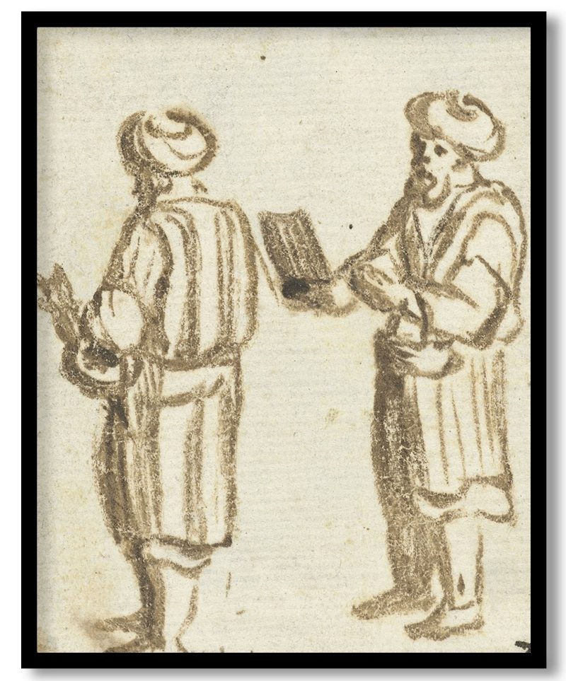 Two Standing Men with Turbans by Adam Elsheimer (Unknown)