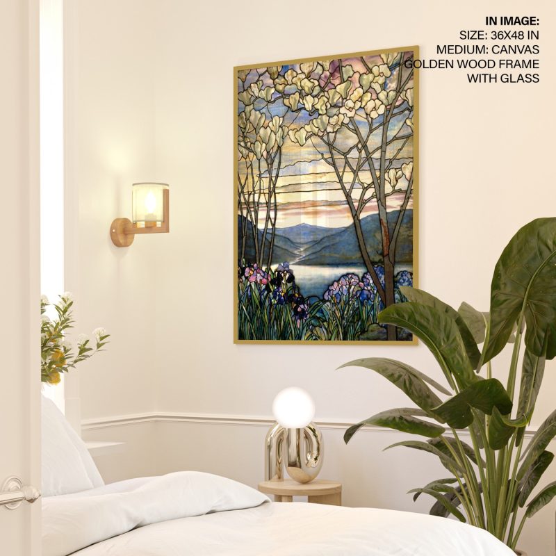 Magnolia and Irises by Louis Comfort Tiffany (1908)