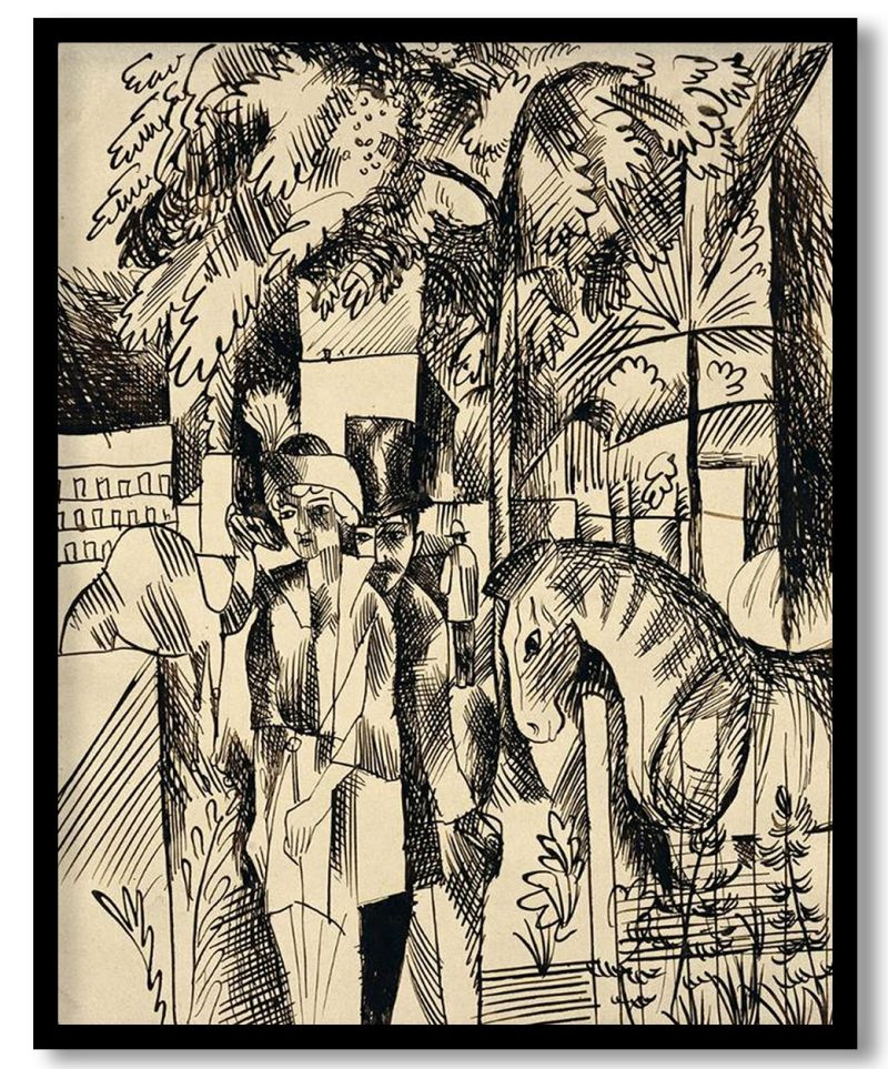 In the zoological garden by August Macke (1913-1914)