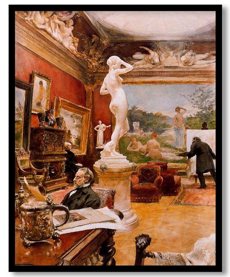 Interior of the gallery Furstengerg in Gooteborg by Carl Larsson (1885)