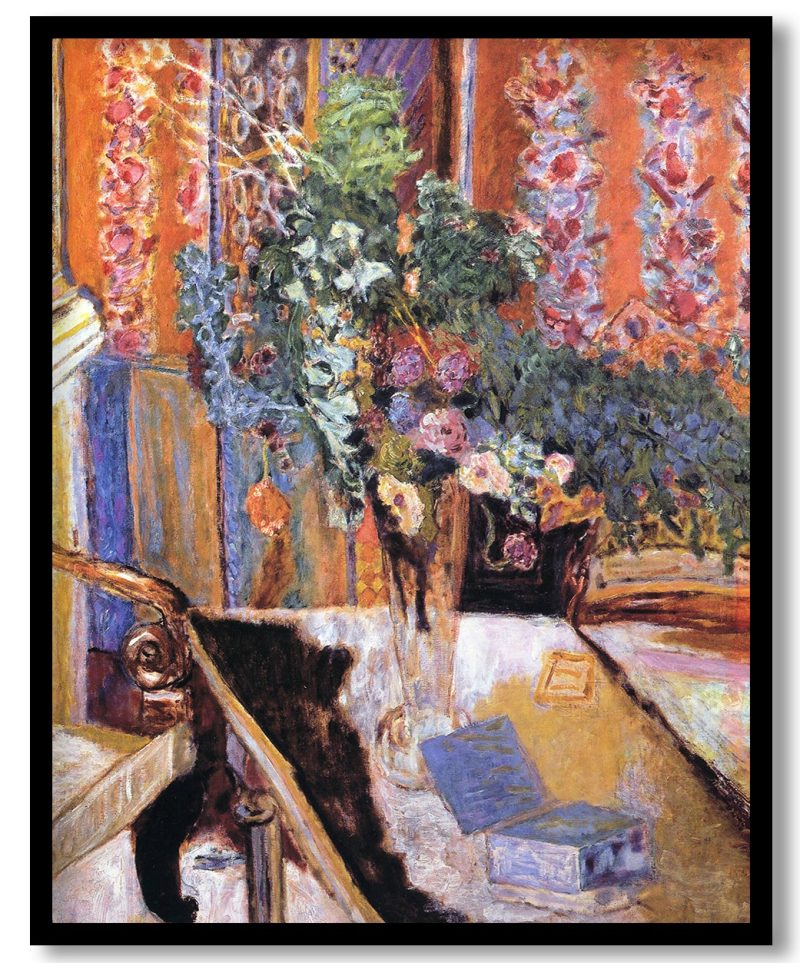 Interior with Flowers by Pierre Bonnard (1919)