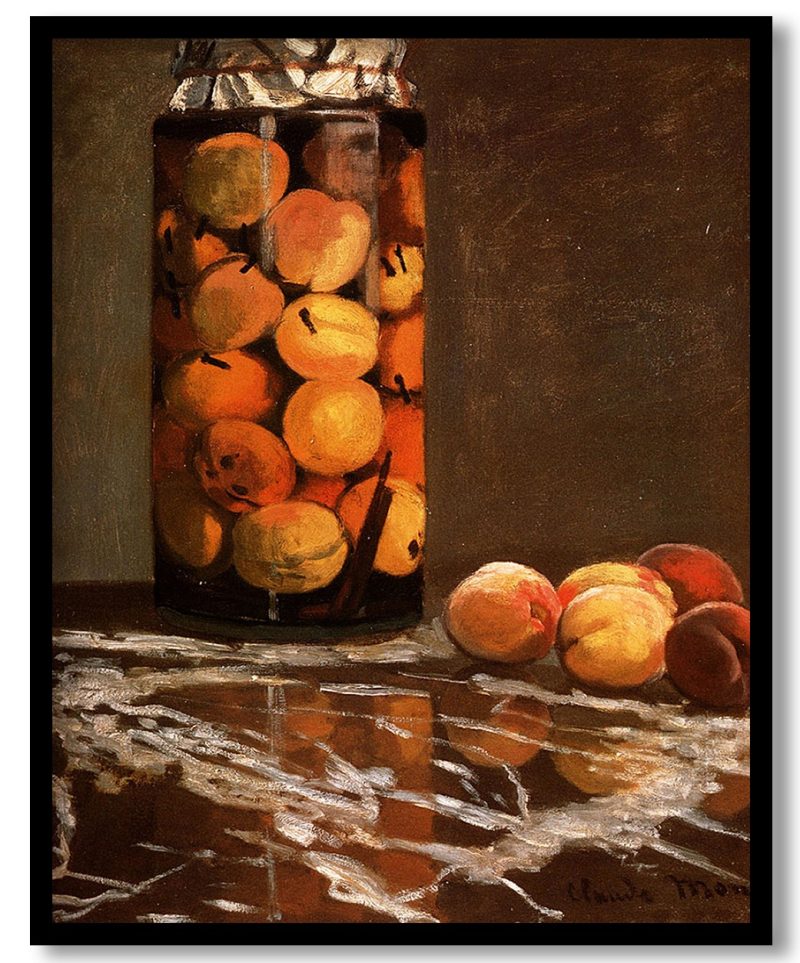 Jar Of Peaches by Claude Monet (1866)