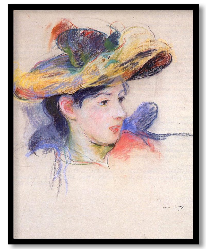 Jeanne Pontillon Wearing a Hat by Berthe Morisot (1893)