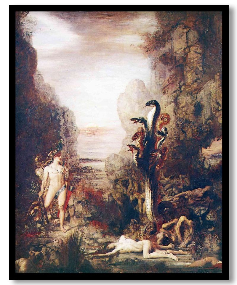 Hercules and the Hydra Lernaean by Gustave Moreau (1876)