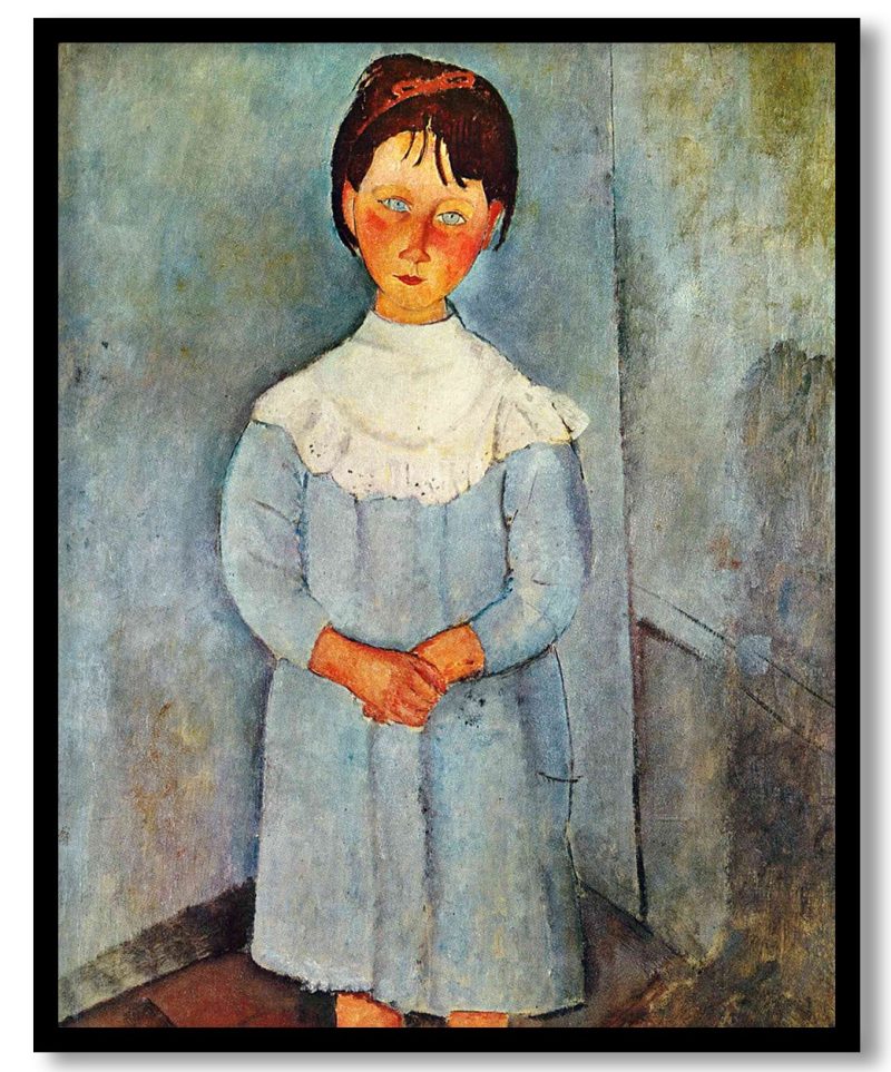 Little girl in blue by Amedeo Modigliani (1918)