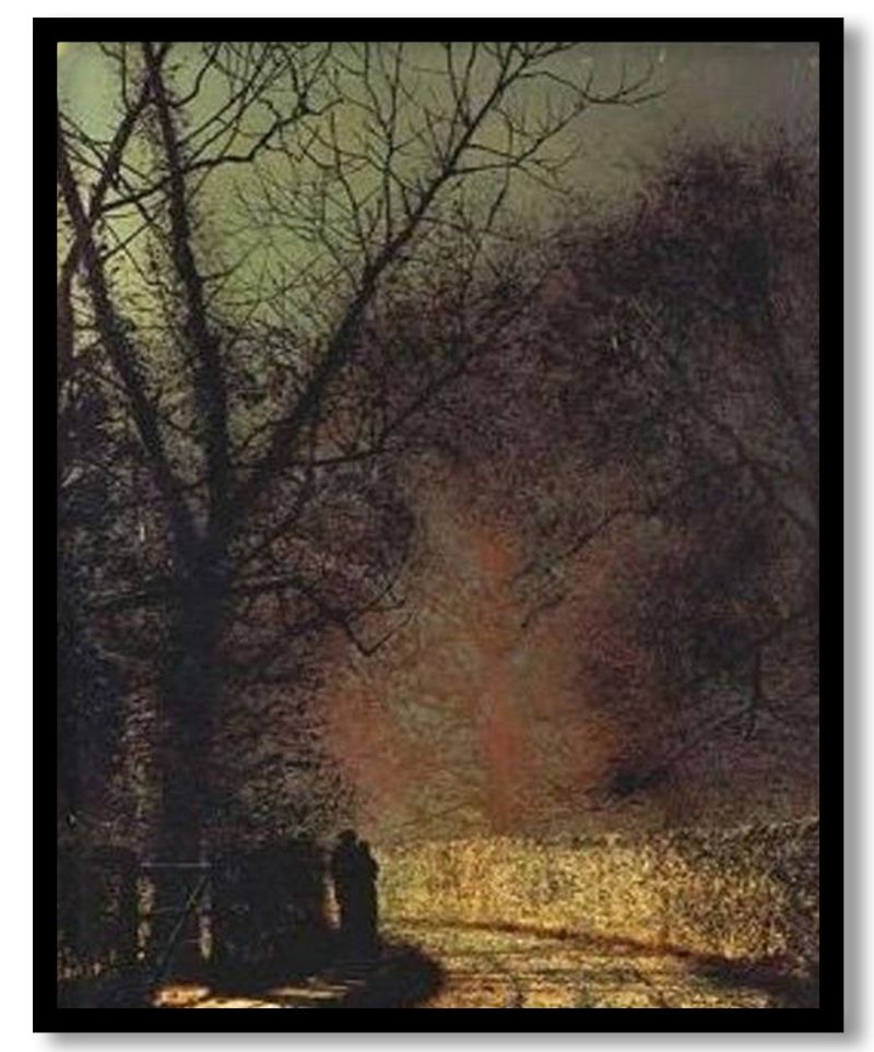 Lovers in a wood by John Atkinson Grimshaw (1873)