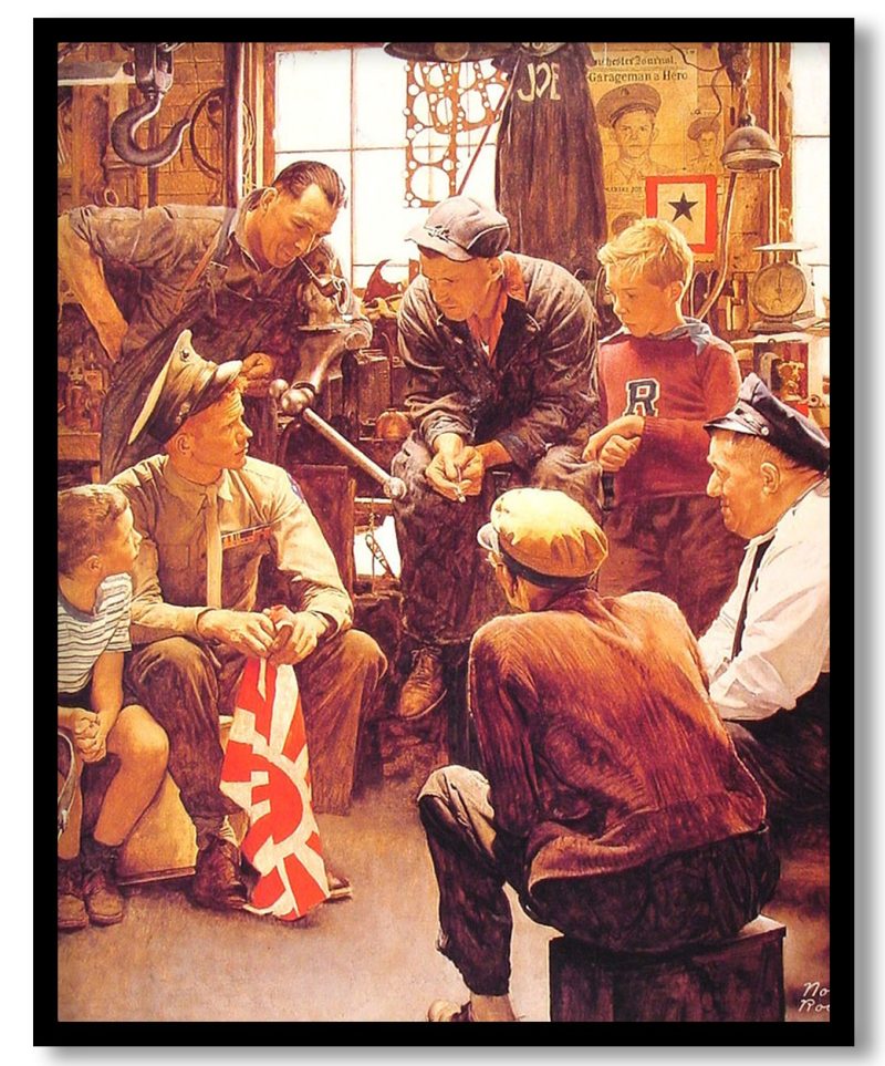 Homecoming Marine by Norman Rockwell (1945)