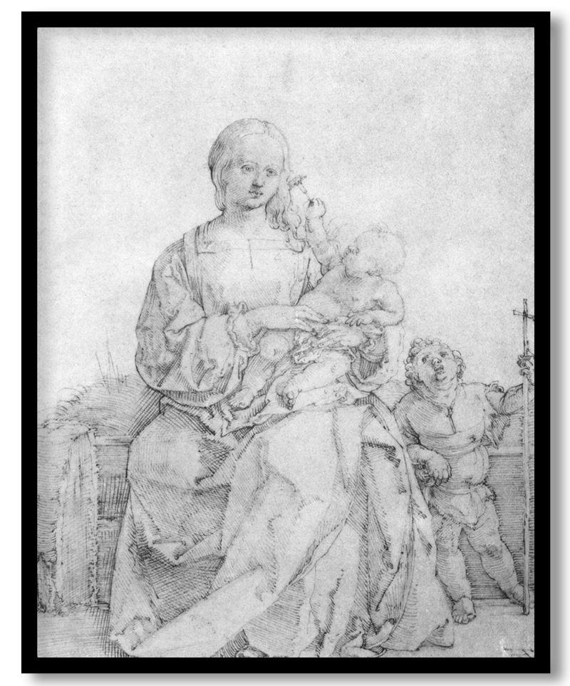 Madonna and Child with John the Baptist by Albrecht Durer (1518-1520)