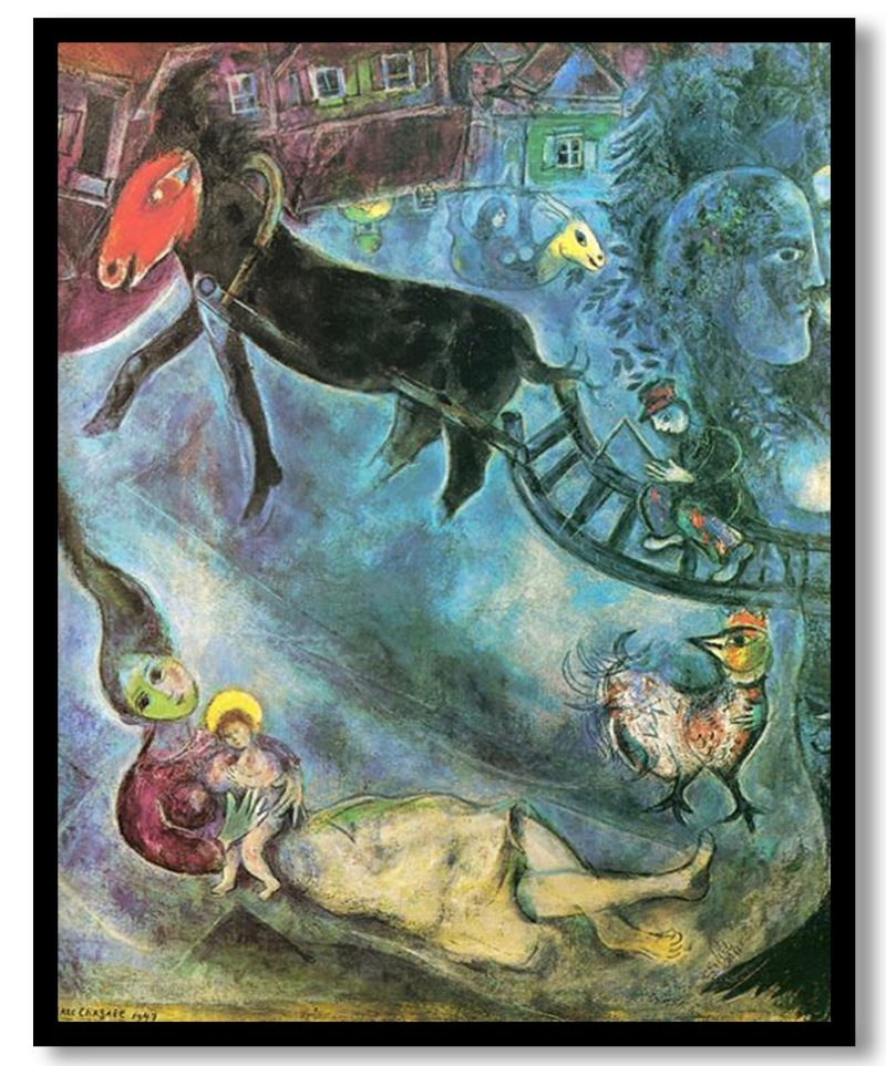 Madonna with the Sleigh by Marc Chagall (1947)