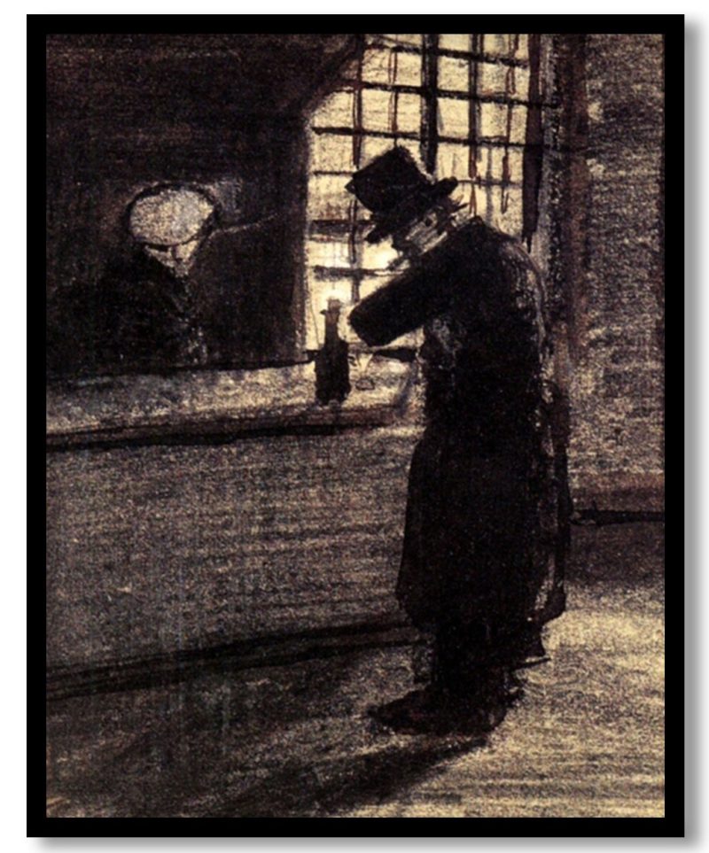 Man in a Village Inn by Vincent van Gogh (1883)