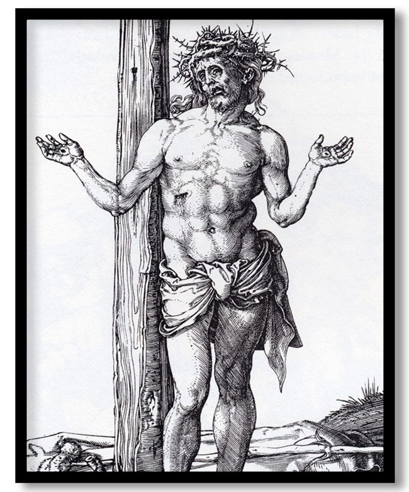 Man Of Sorrows With Hands Raised by Albrecht Durer (1500)