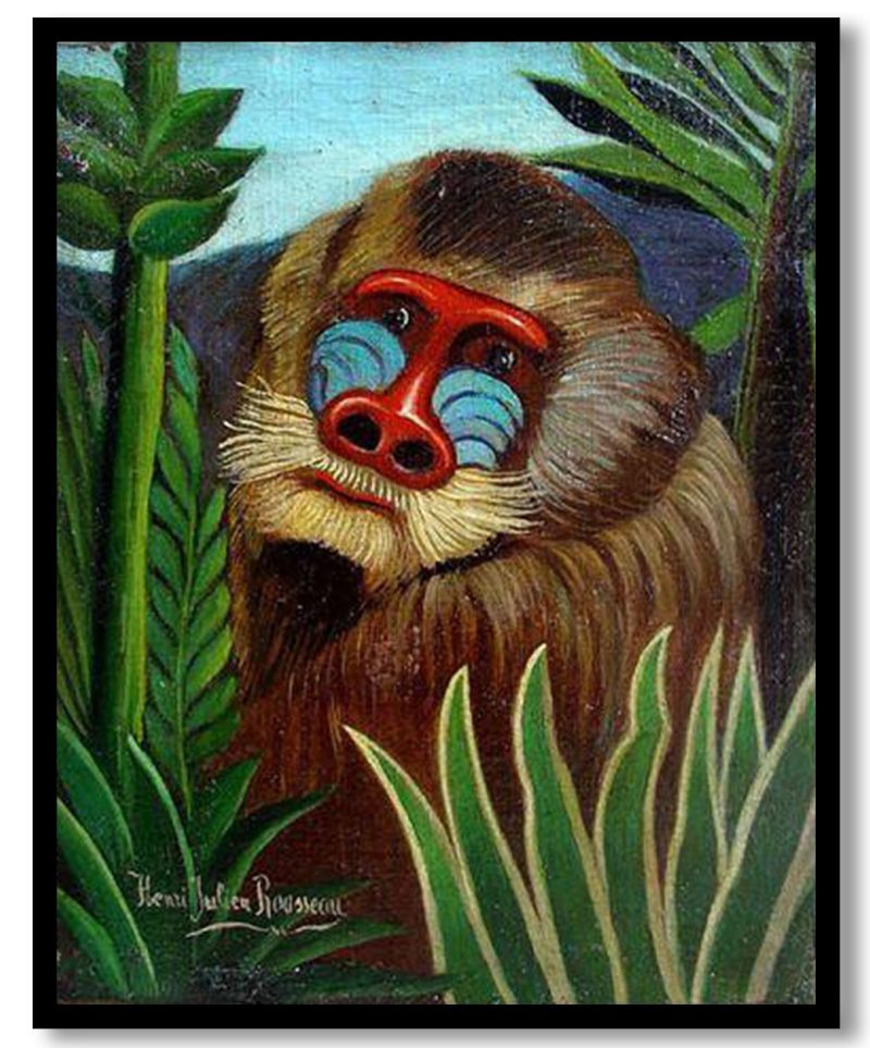 Mandrill in the Jungle by Henri Rousseau (1909)