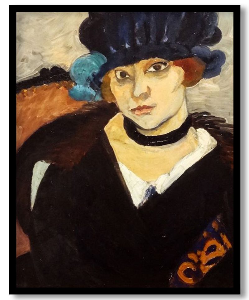Marguerite with a Leather Hat by Henri Matisse (1918)